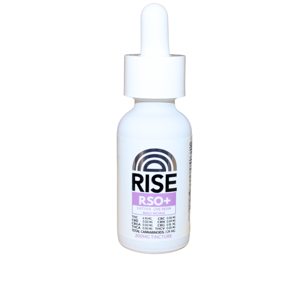 Photograph of product: Rise - 200mg Tincture - RSO Maui Wowie