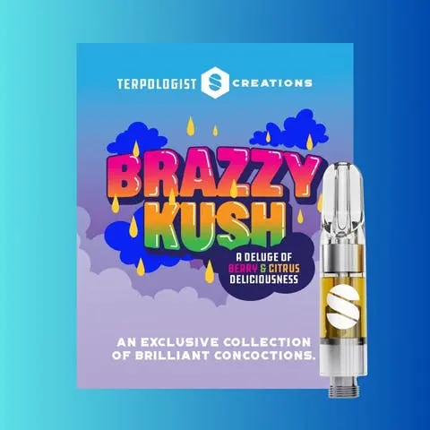 Photograph of product: Brazzy Kush Terpologist I .5g Liquid Diamonds Cart