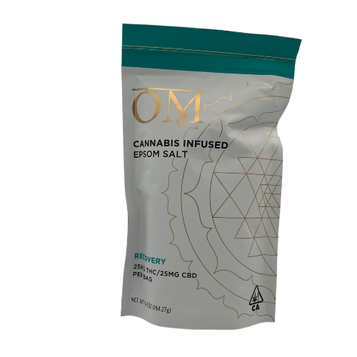 Photograph of product: OM Recovery 1:1 TH-oui:CBD Epsom Salt 6.5oz 50mg