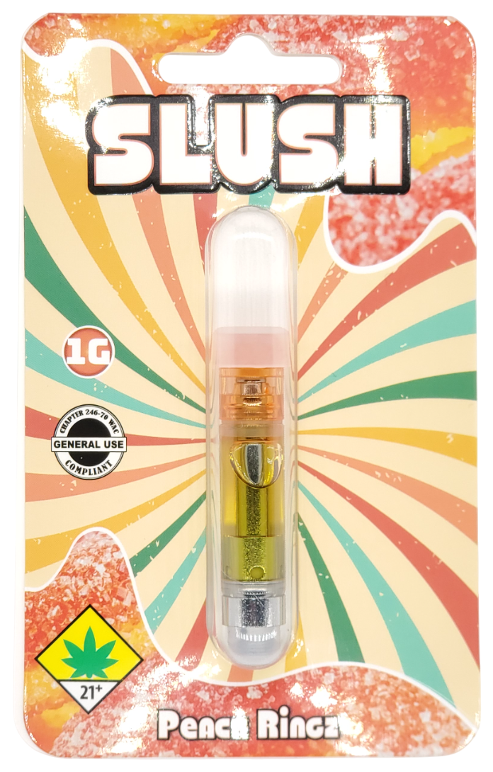 Photograph of product: Slush VAPE Peach Ringz Cart 1g