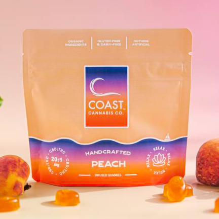 Photograph of Product: Gummies | Peach 20:1 (CBD:THC) 20pk | 00119