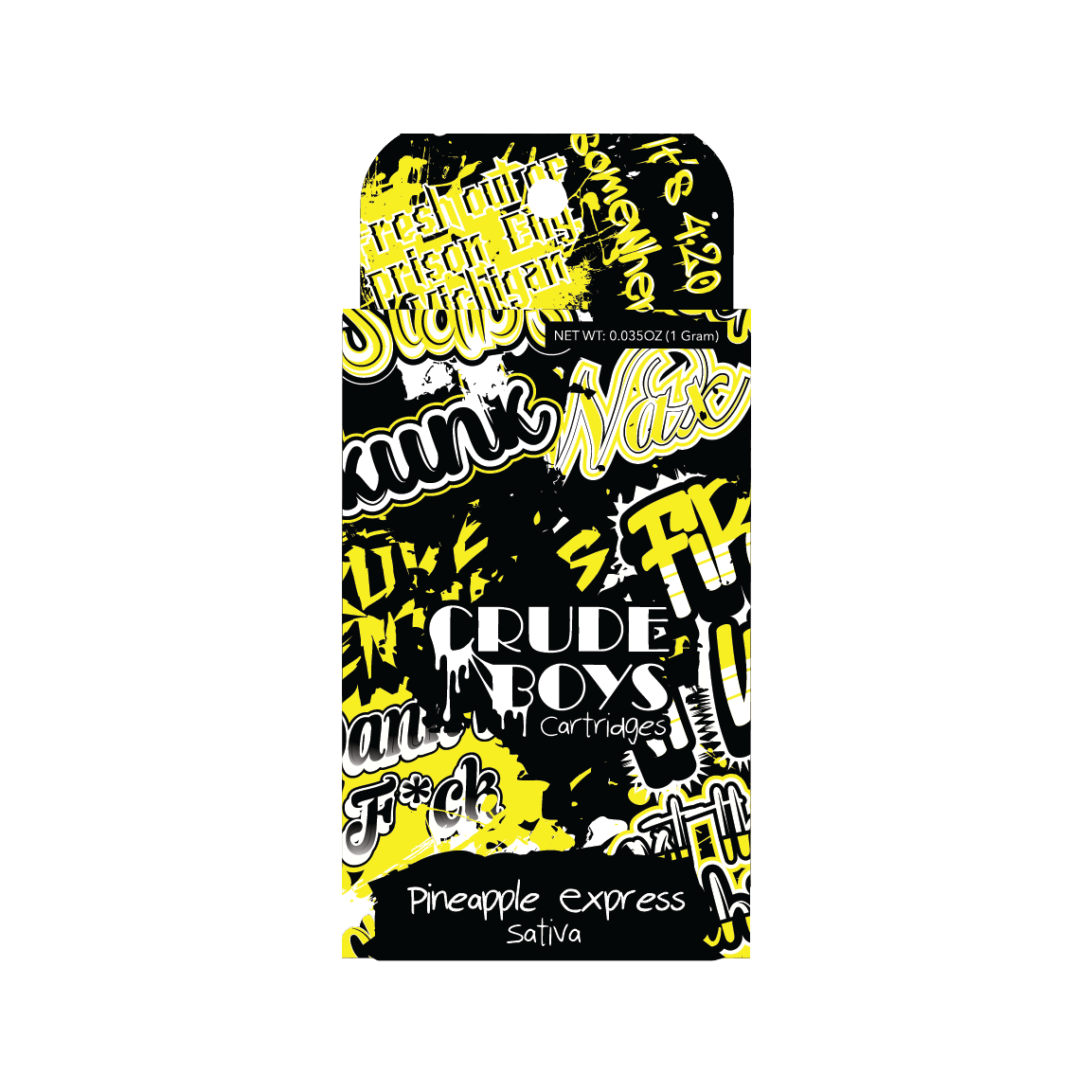 Photograph of product: Crude Boys | Pineapple Express 1g Cartridge