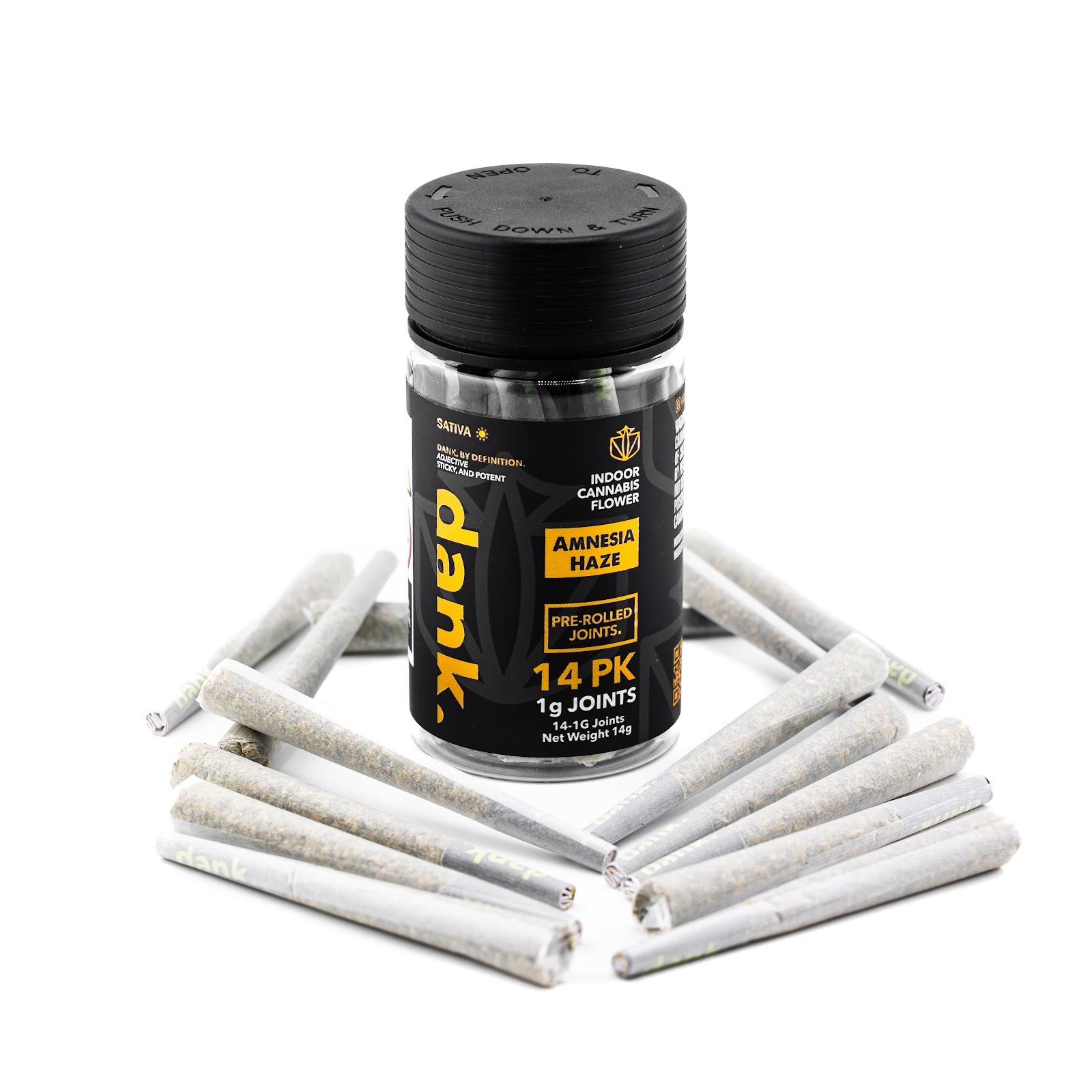 Photograph of product: Dank | Amnesia Haze | 14ct | 14g (1per)