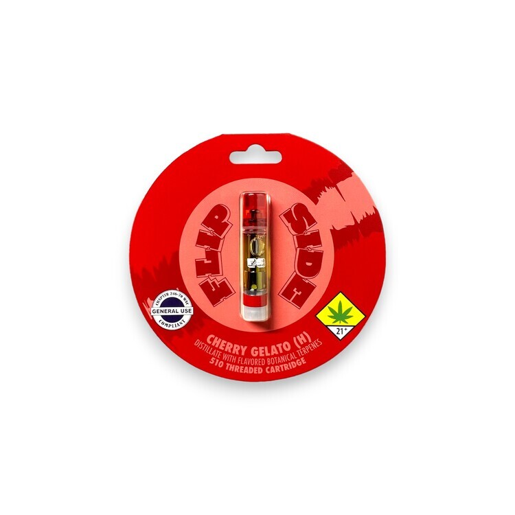 Photograph of product: Cherry Gelato Flavored Distillate Cartridge (Flipside)