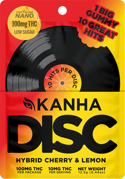 Photograph of product: Gummies | Kanha | Disc Cherry & Lemon (100mg)