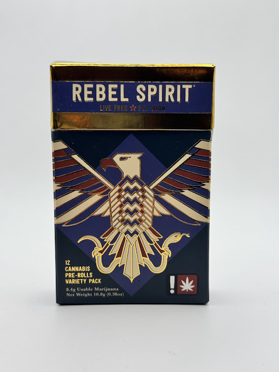 Photograph of product: Rebel Spirit PreRoll 12pk | Oui'd - Hyrbid | Bleached Blonde x Rose Cupkakes