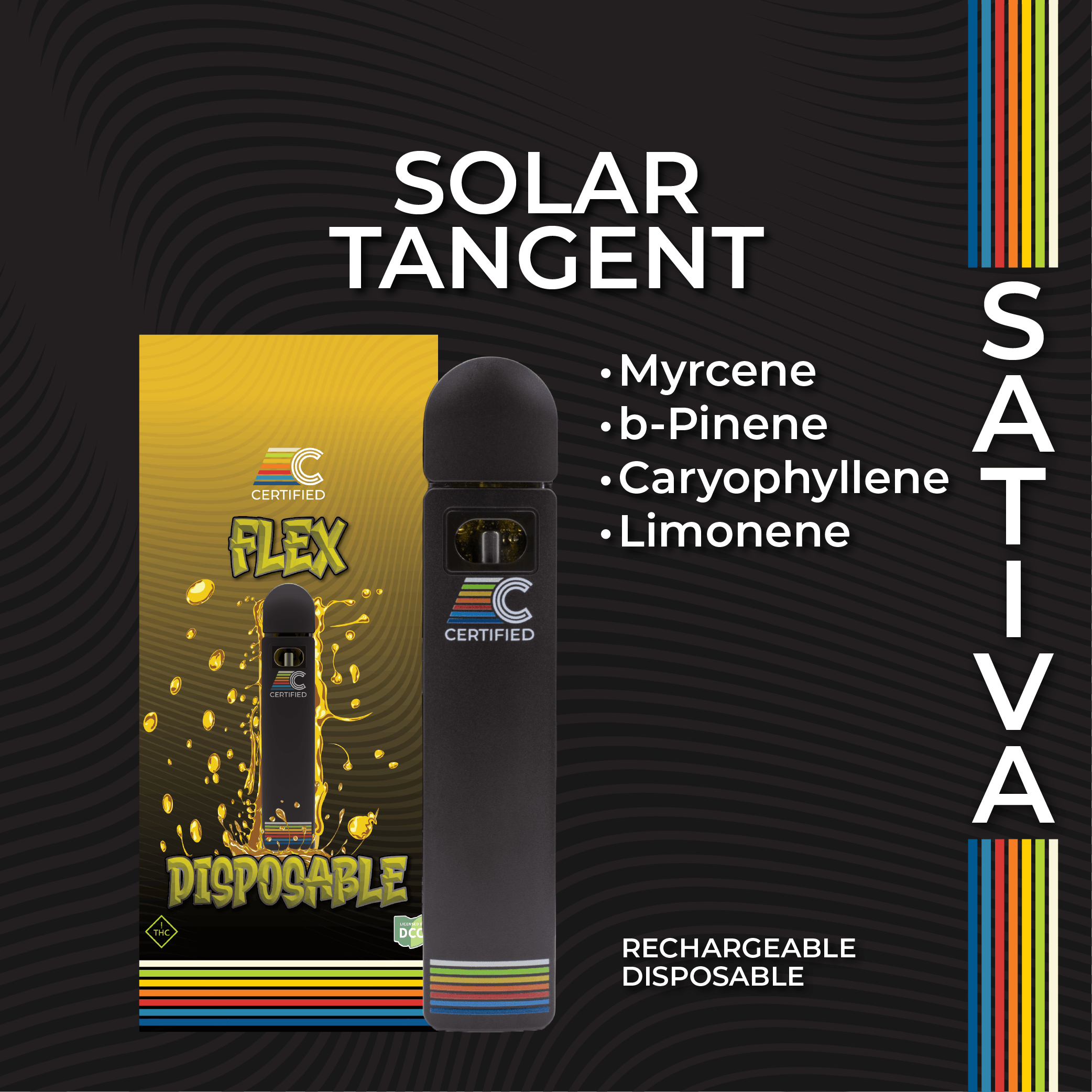 Photograph of product: Solar Tangent - FLEX | 1g Distillate Disposable - 