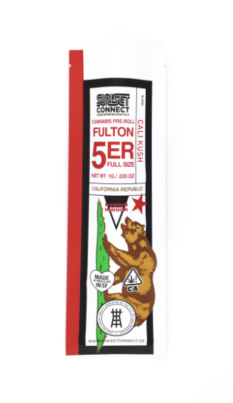 Photograph of product: Cali Kush (H) Fulton 5er Preroll 1g - Sunset Connect