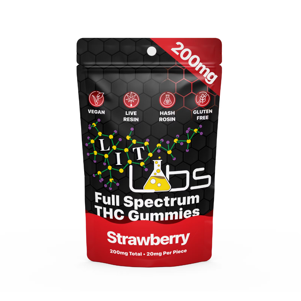 Photograph of product: Lit Labs | Gummy | Strawberry | 200mg