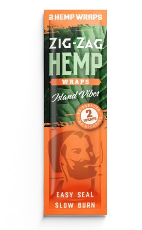 Photograph of product: ZIG ZAG ISLAND VIBES HEMP WRAPS | 2CT