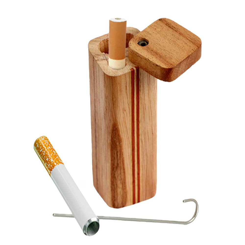 Photograph of product: Generic Striped Square Wood Dugout w/ Poker 3.75