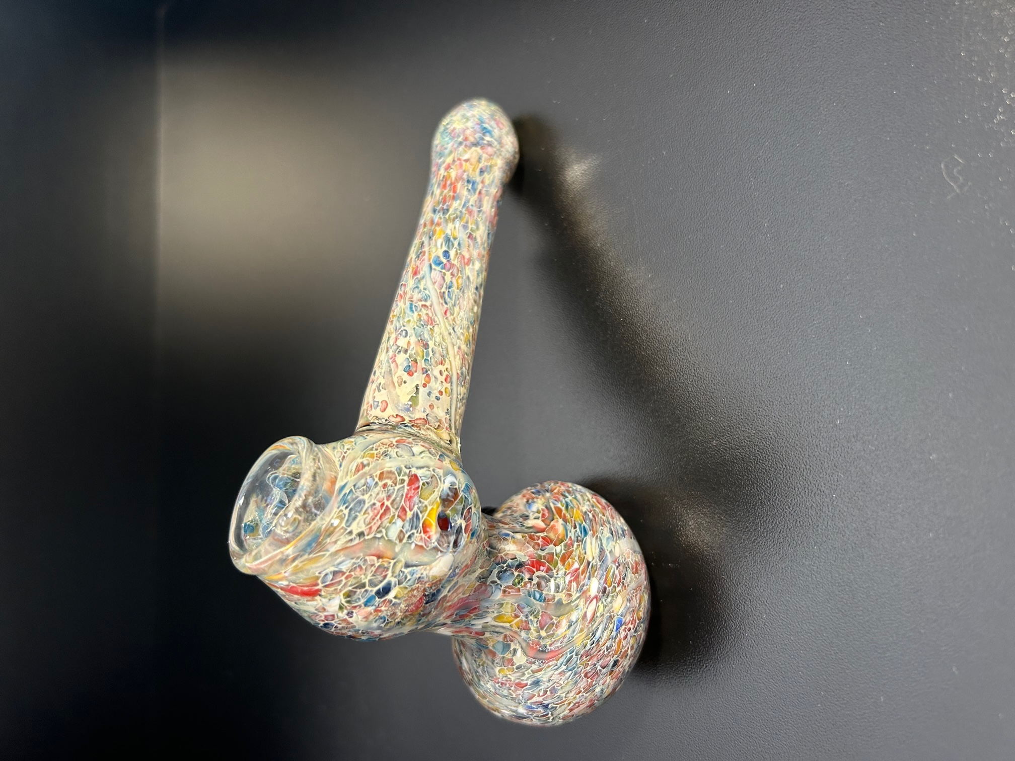 Photograph of product: Rainbow Speckled Hammer Bubbler