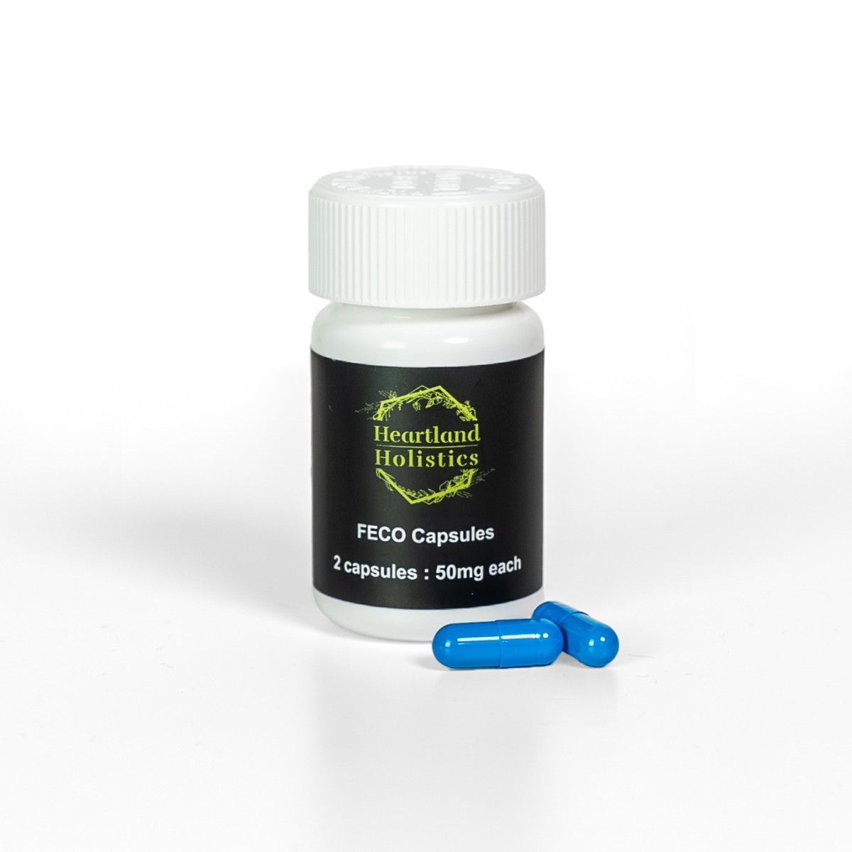 Photograph of product: Heartland Labs | FECO Capsules | 100mg (2pk)