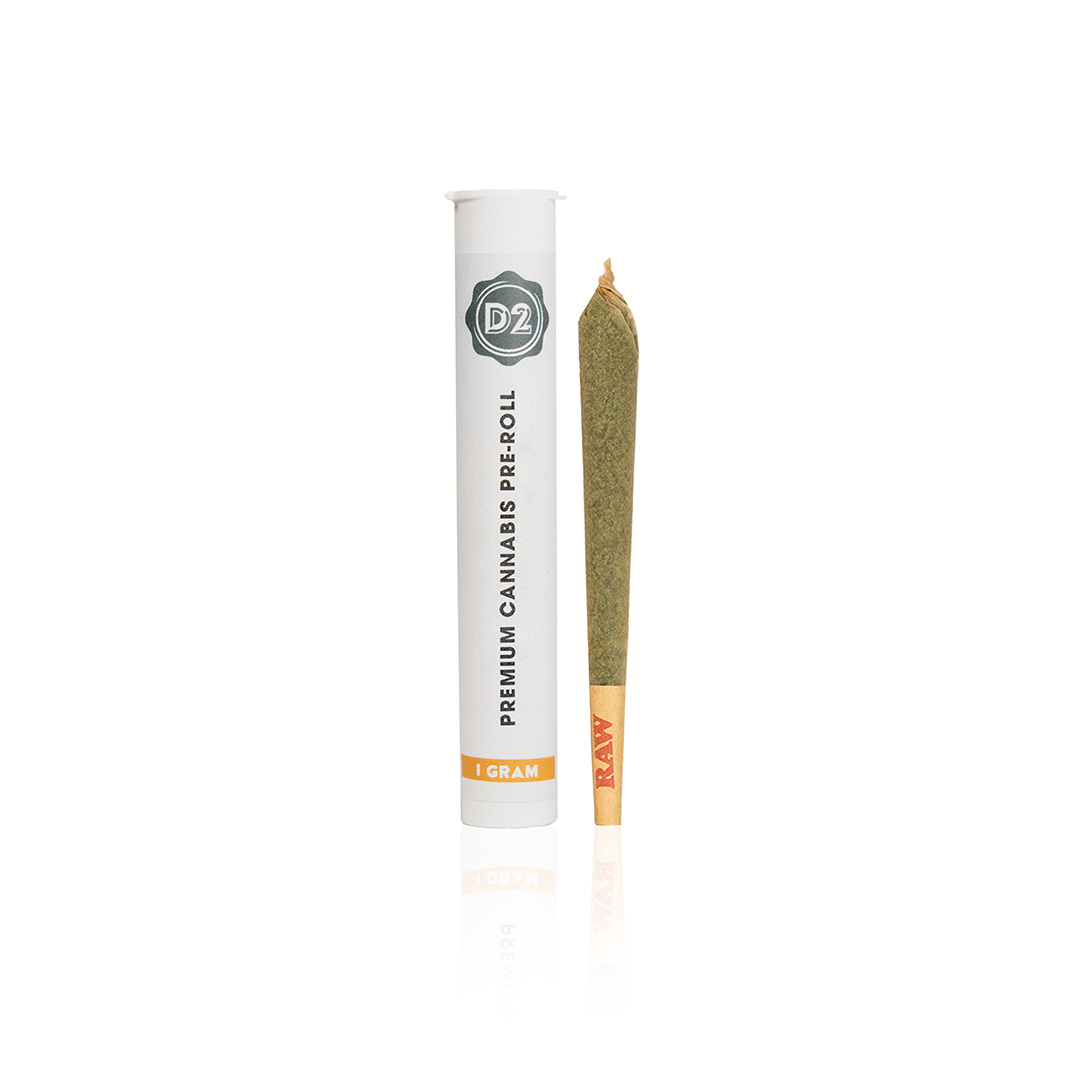 Photograph of product: D2 Premium Preroll 1g - Wedding Cake