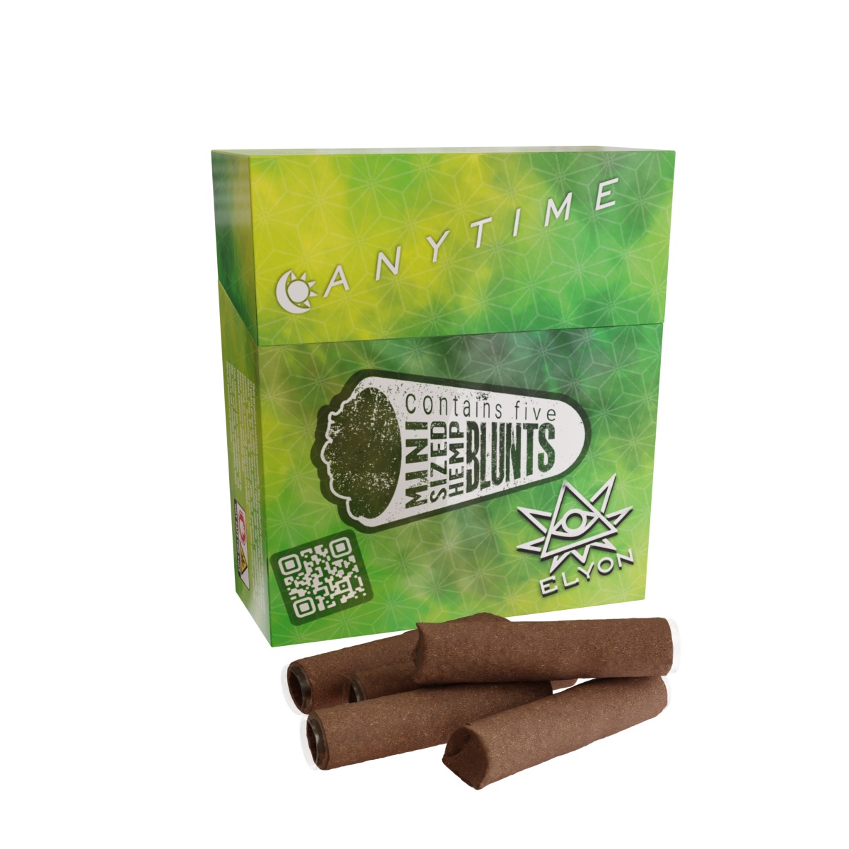 Photograph of product: Elyon Mini Hemp Blunt 5 Pack - 2.5G - Lemon Cherry Gelato