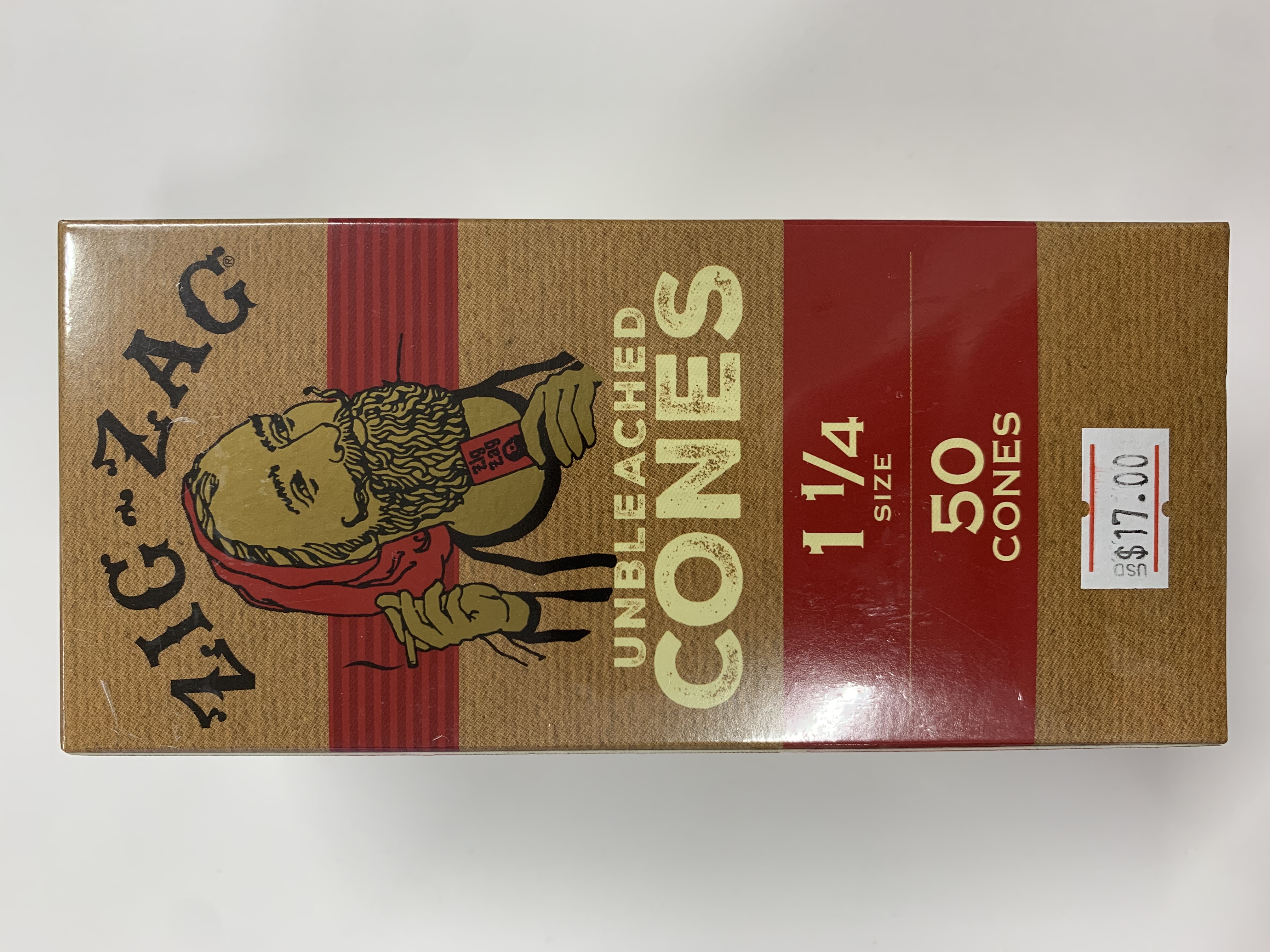 Photograph of product: Rolling Paper - Zig Zag Unbleached 50pk 1  Size Cones