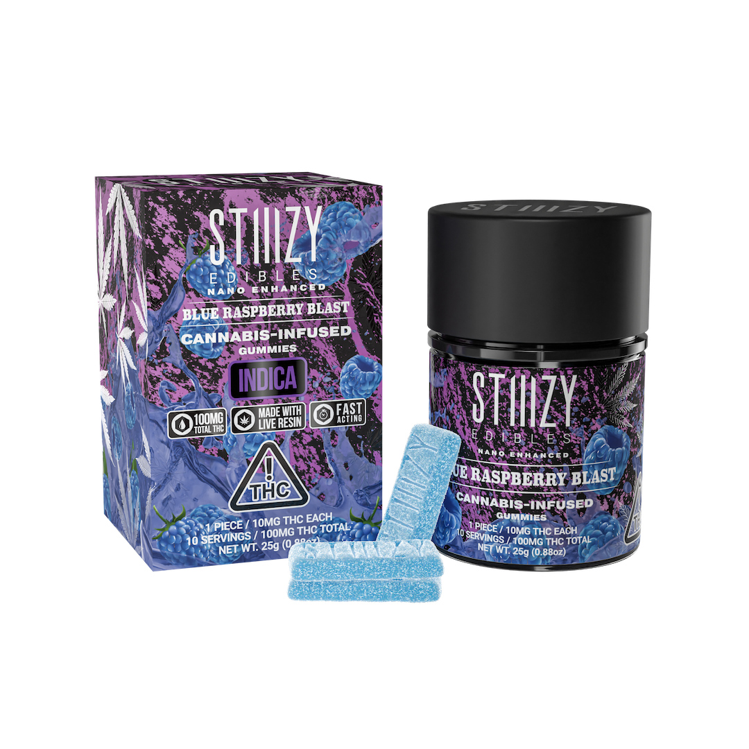 Photograph of product: STIIIZY Blue Raspberry Blast Gummies 10mg 10pk