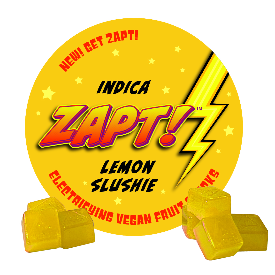 Photograph of product: Lemon Slushie (Oui'd) Fruit Snack 250mg 10pk MED