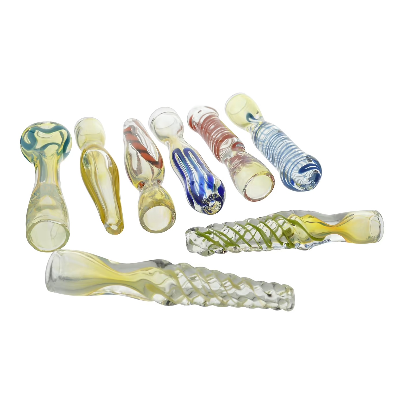 Photograph of product: Swirl & Gold Chillum (hand pipe)