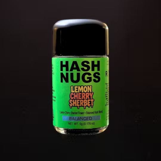 Photograph of product: Lemon Cherry Sherbet Solventless Ice Water au chocolat Infused Flower 5g - Sales Floor