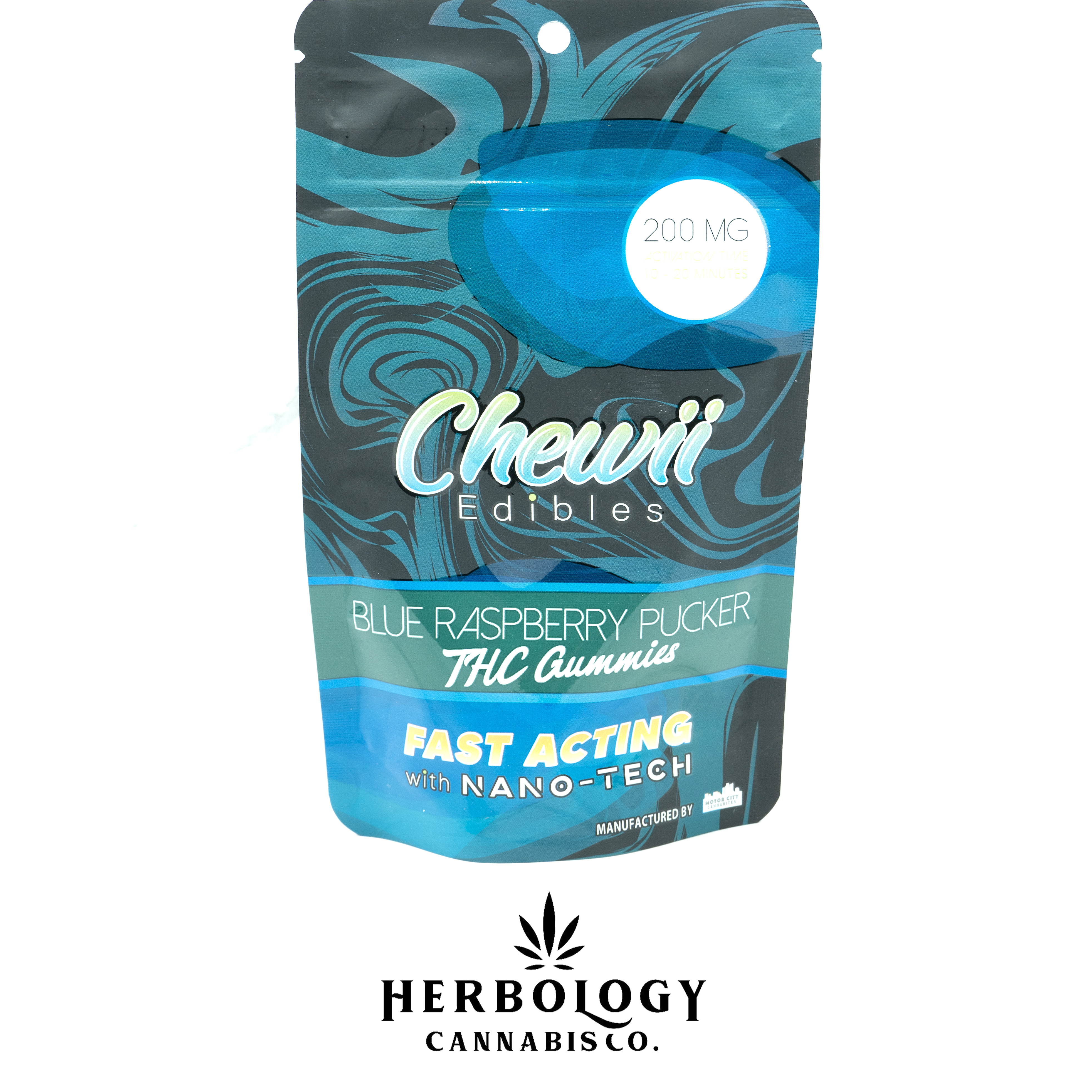 Photograph of product: Chewii | Fast-Acting Gummy | Blue Razz | 200mg