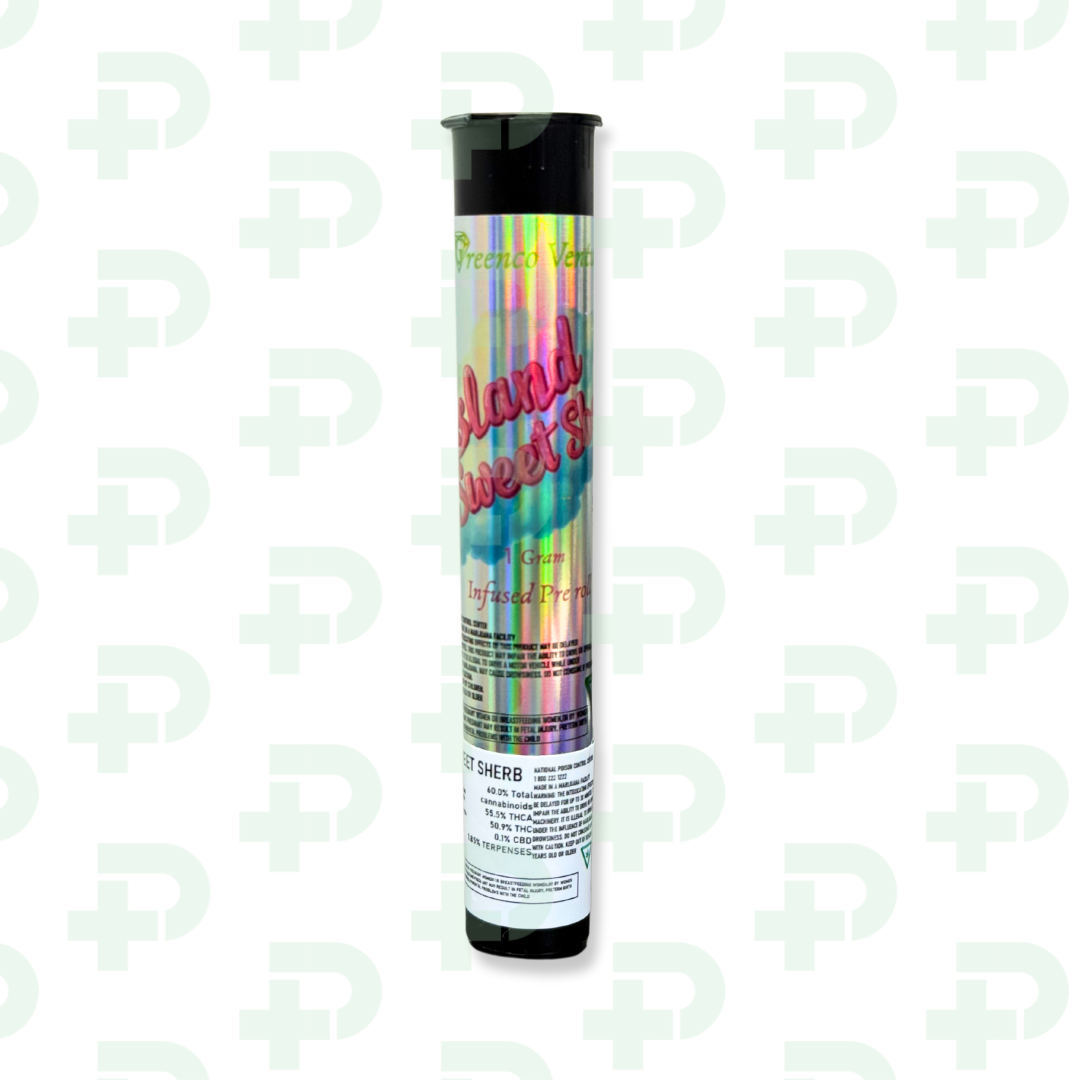 Photograph of product: GreenCo Infused Preroll - Island Sweet Sherb