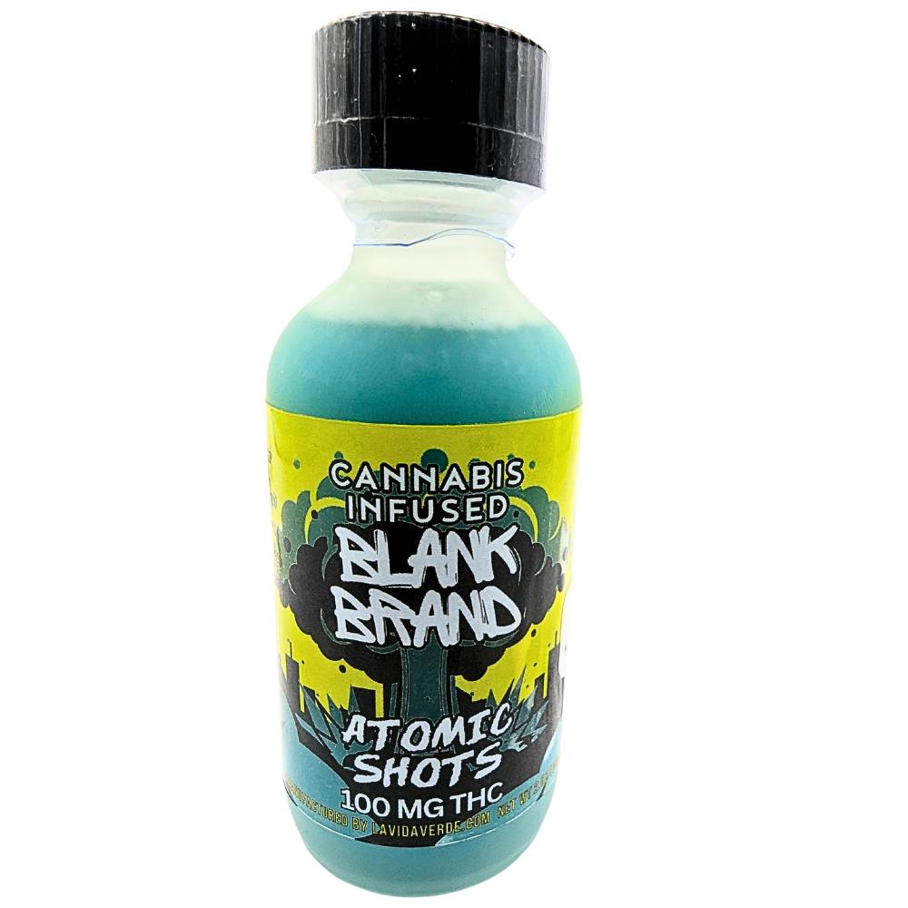 Photograph of product: Blank Atomic Shot 100mg - Razz'l Pop