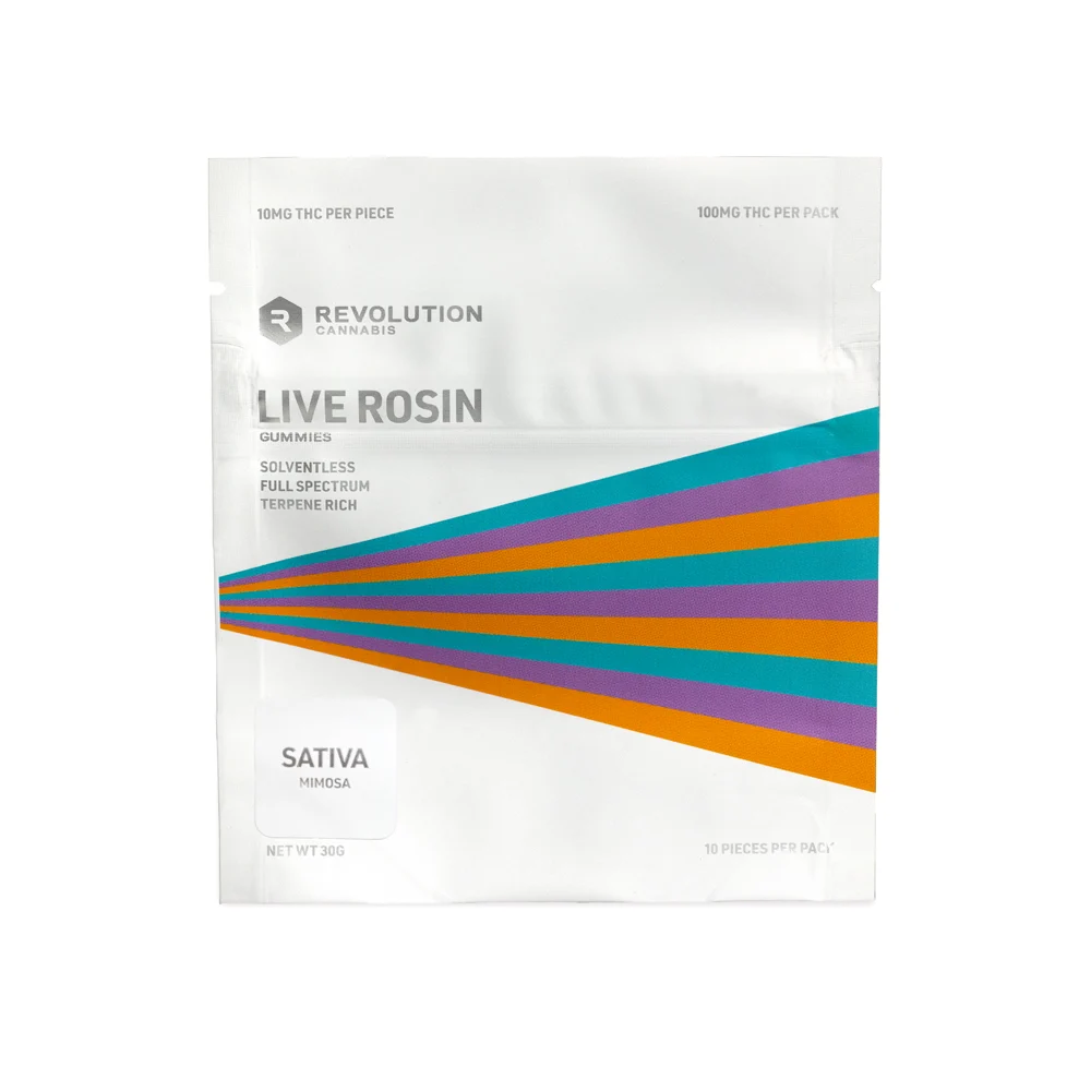 Photograph of product: Revolution Lychee Grapefruit Rosin Gummy [10pk] 100mg