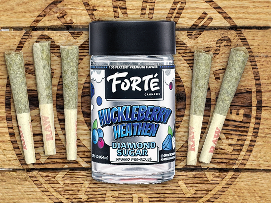Photograph of product: Forte | Huckleberry Heathen | 0.5g Diamond Infused Pre Roll 5PK