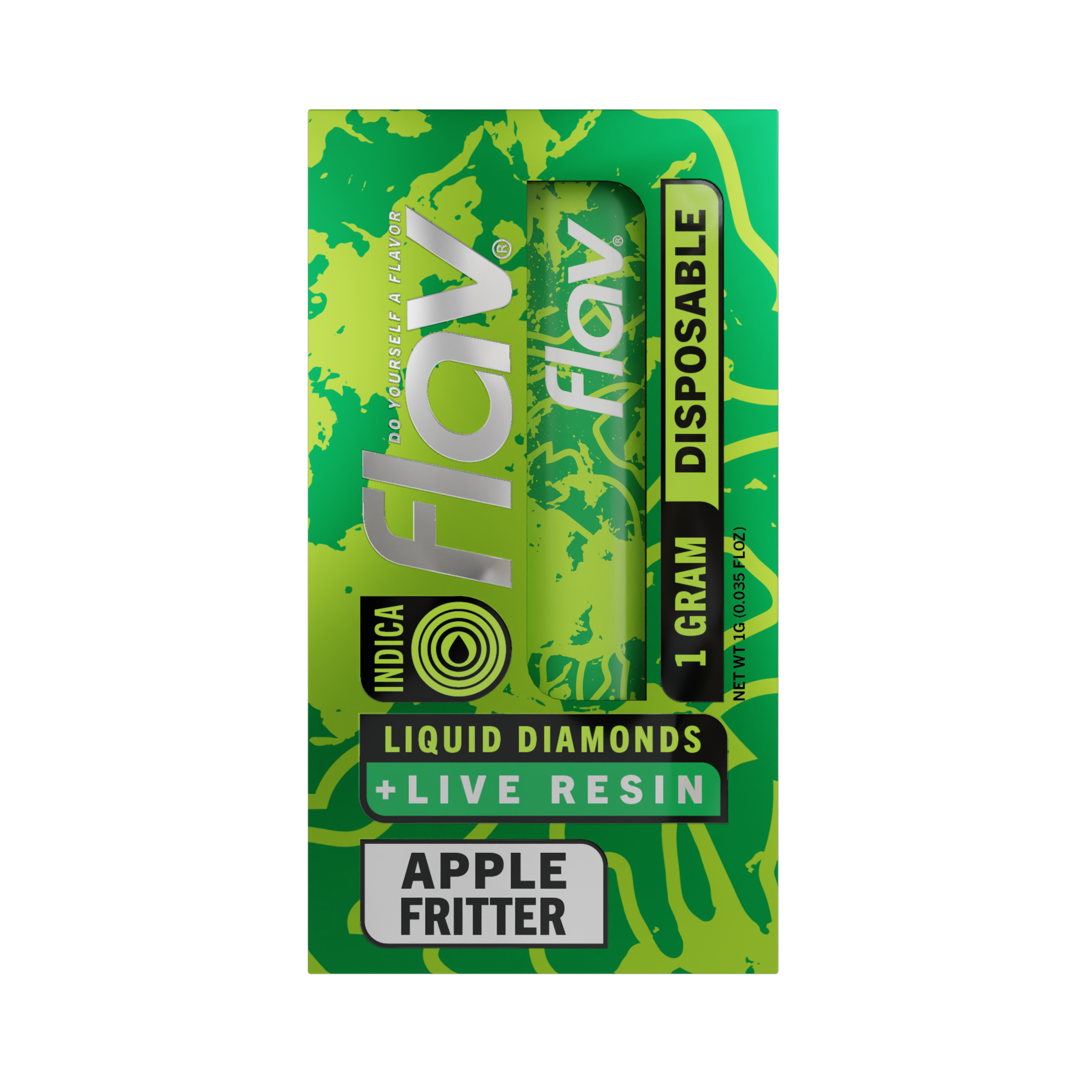 Photograph of product: Flav Live Resin Apple Fritter Disposable 1g