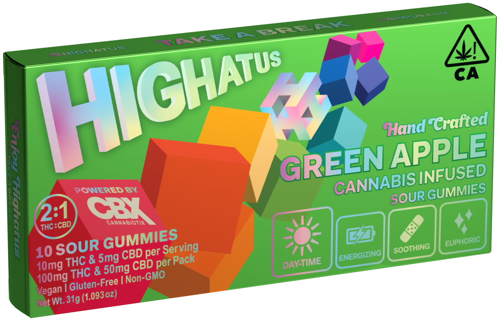 Photograph of product: Green Apple 2:1 Sour Gummies