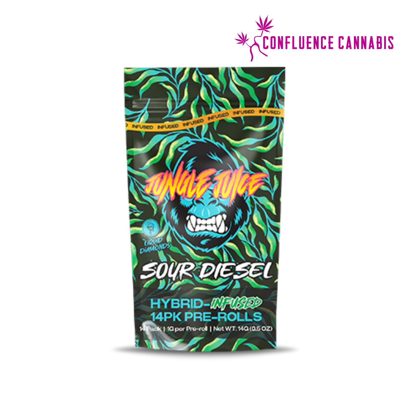 Photograph of product: Sour Diesel (Infused) PREROLL 14 Pack