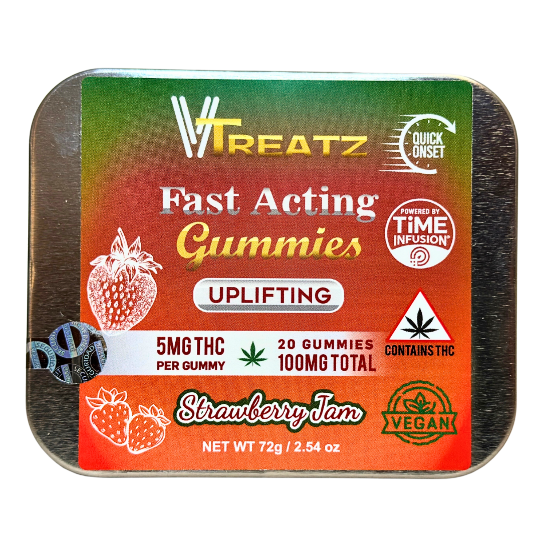 Photograph of Product: Strawberry Jam | 5MG THC | 20PK Fast Acting Sativa Gummies