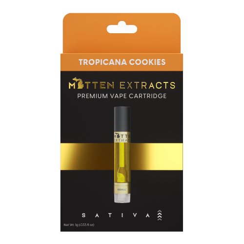Photograph of product: Mitten Extracts 1g Cart Tropicana Cookies