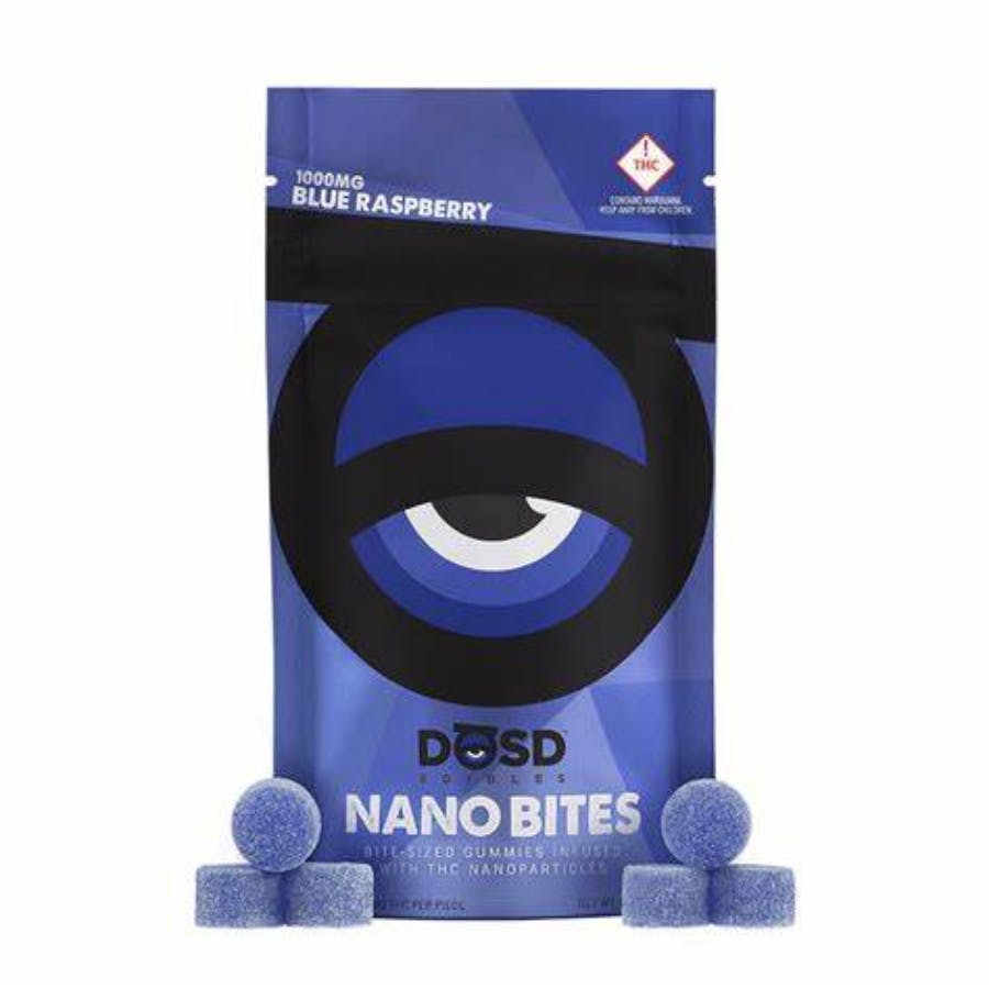 Photograph of product: DOSD 1000mg Gummies - Blue Raspberry