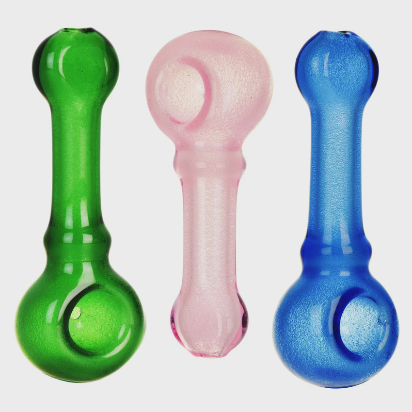 Photograph of product: Glow In The Dark Glass Spoon Pipe | 4.25" | Colors Vary