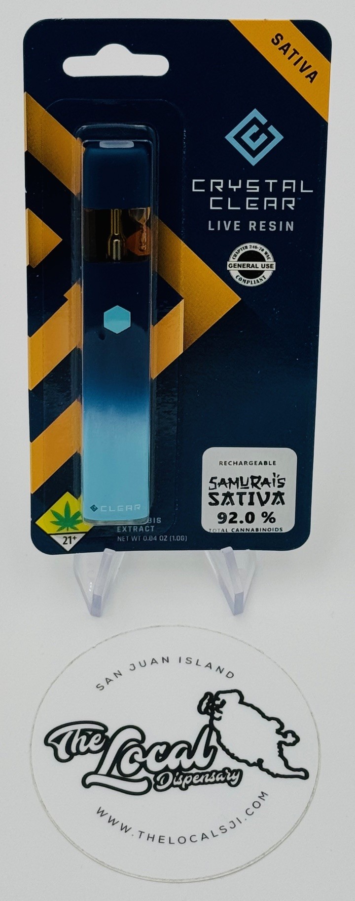 Photograph of product: Samurai's Oui'd Live Resin Disposable Cartridge