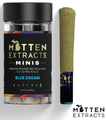 Photograph of product: Blue Dream | Infused Mini Prerolls (5 X 0.7g)