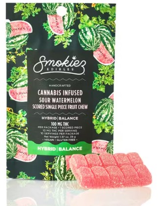 Photograph of product: Gummy | Sour Watermelon | 100mg