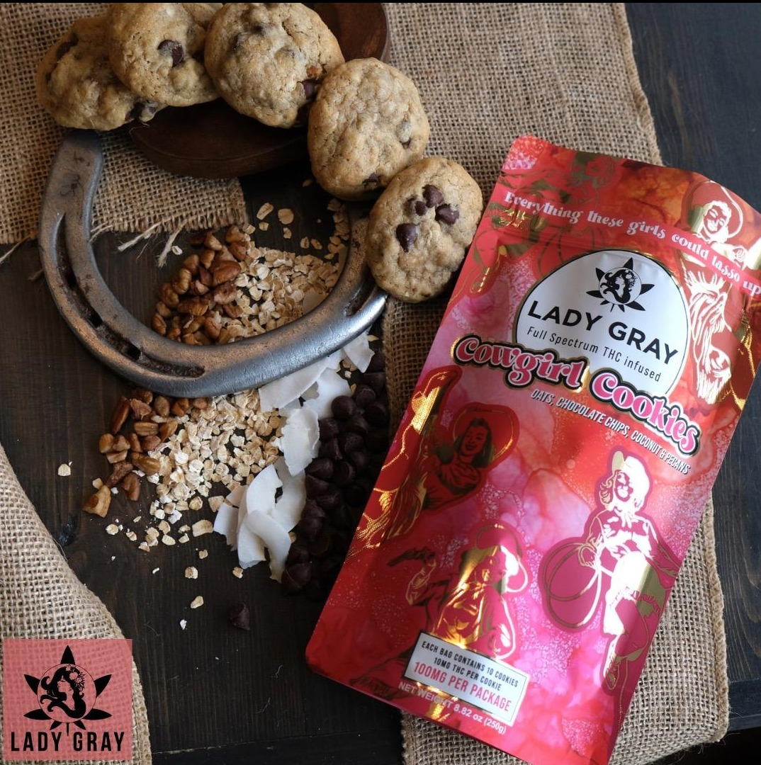 Photograph of product: Cowgirl Cookies (100mg) Hybird by Lady Gray Medibles