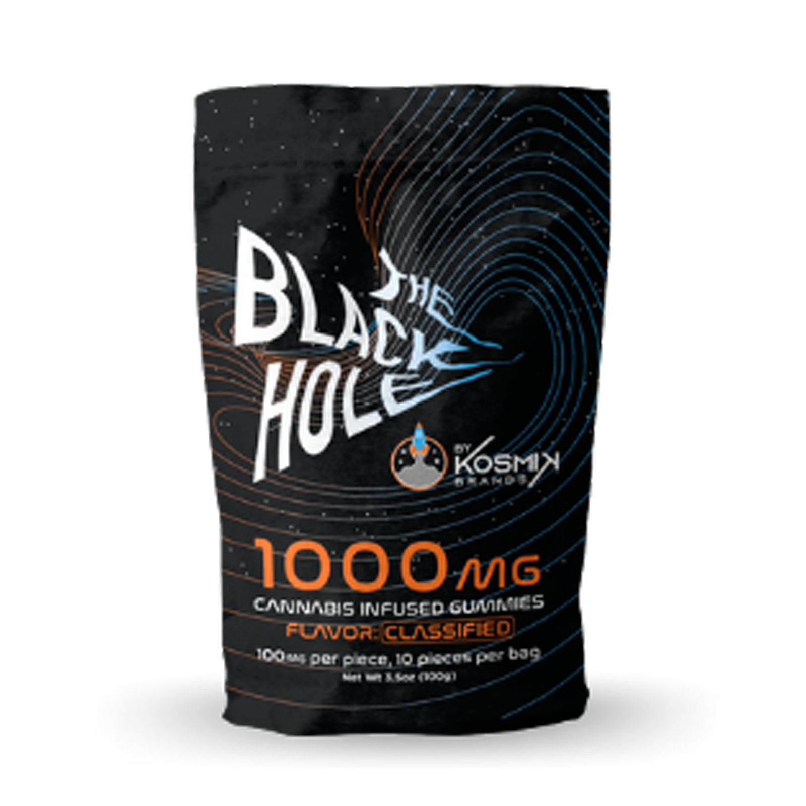 Photograph of product: Black Hole Orange Gummies  | 1,000mg