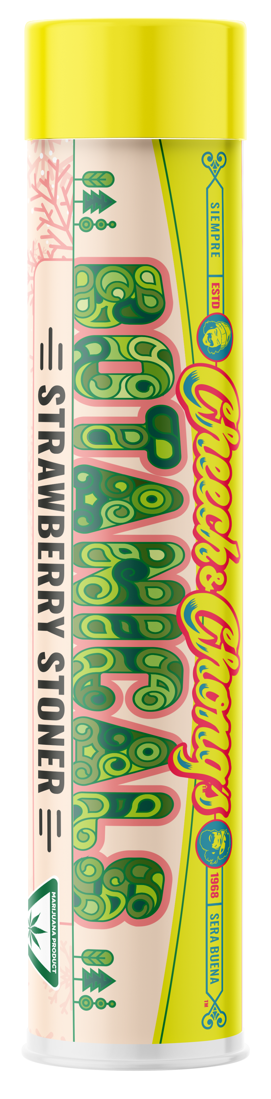 Photograph of product: Cheech & Chong - Infused Preroll - Strawberry Stoner