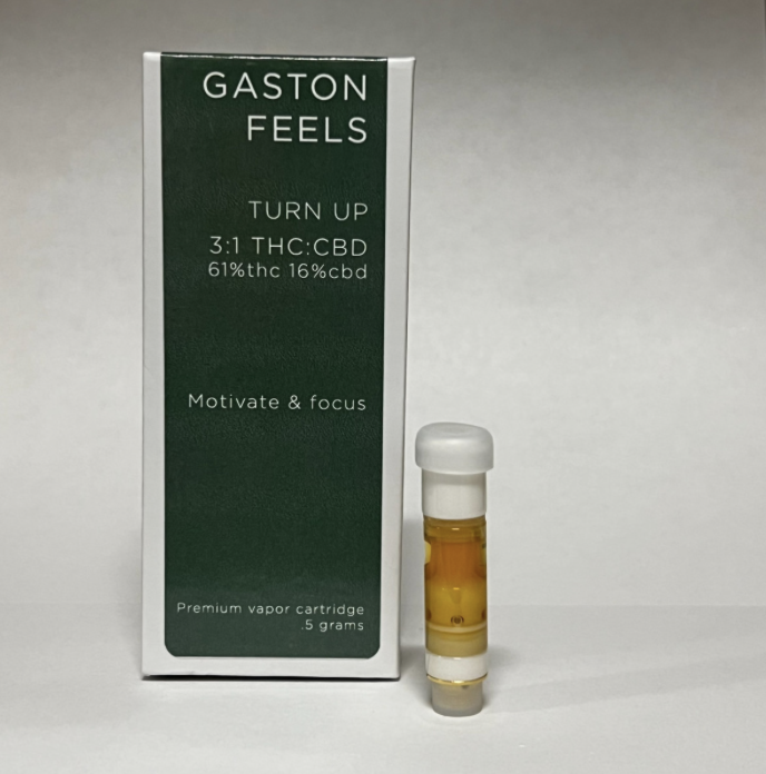 Photograph of product: Gaston Distillate Vape Cartridge 3:1 TH-oui:CBD  | Turn Up