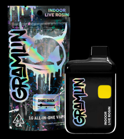 Photograph of product: GRAMLIN - AIO - Shake Shack - Live Rosin - 1G