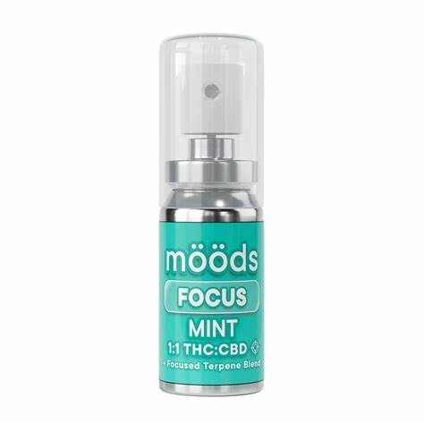 Photograph of product: Moods Focus - 1:1 CBD TH-oui Tincture Spray - Mint