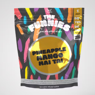 Photograph of product: The Funnies | Pineapple Mango Mai Tai Super Funny 1Pk - Oui'd (Macro Dose)