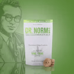 Photograph of product: Chocolate Chip Cookies 1:1 CDB 10pk 100mg - Dr. Norms