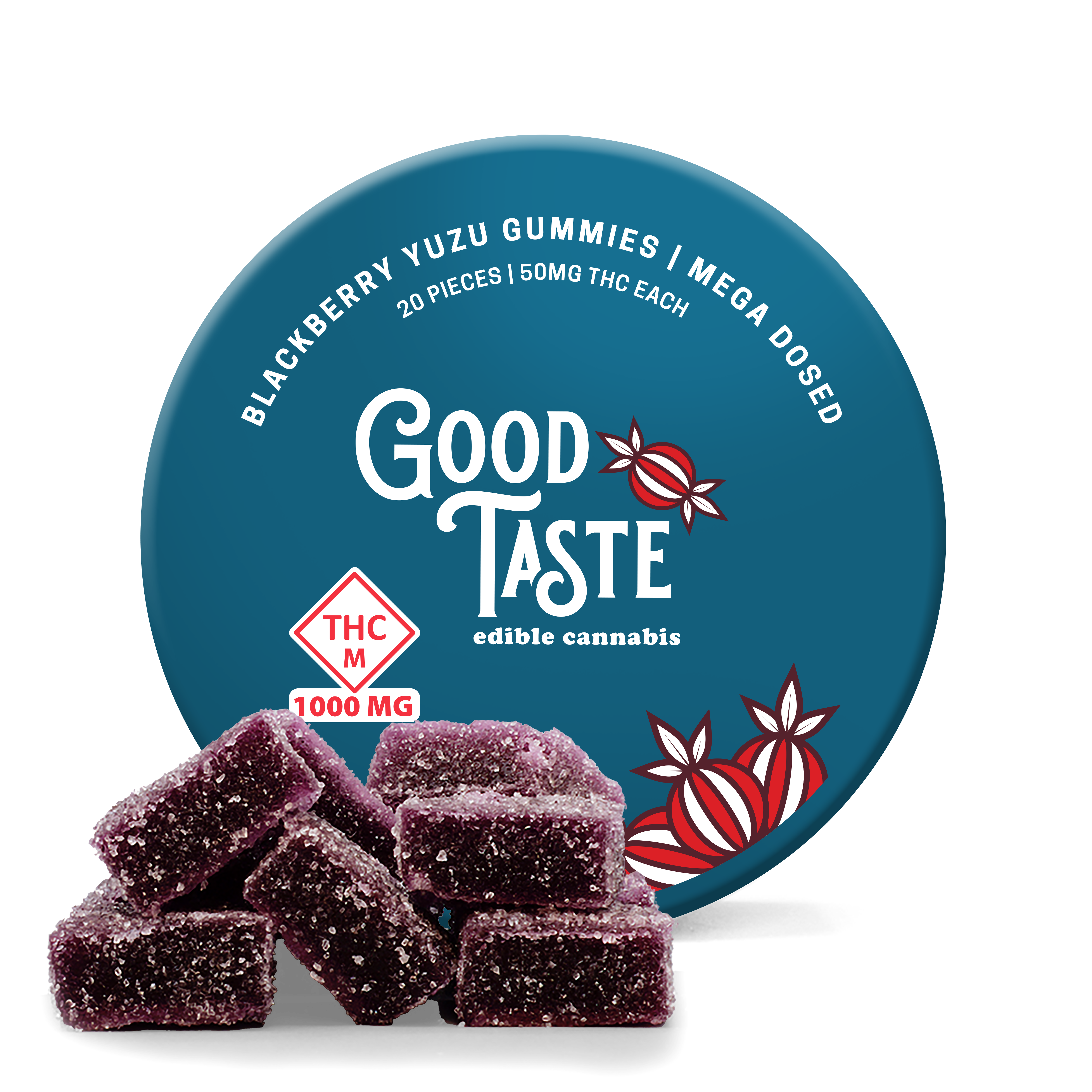 Photograph of product: Good Taste | Blackberry Yuzu Gummies | 1000mg (20pk)