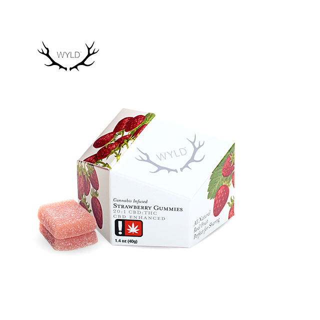 Photograph of product: 20:1 STRAWBERRY CBD:TH-oui 210MG 10 PACK GUMMIES