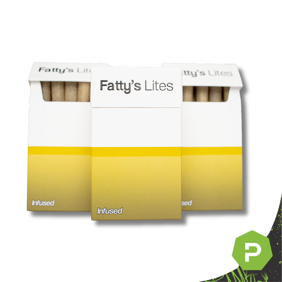 Photograph of product: Fatty's x 10 Infused Pre-Roll Pack | Pineapple